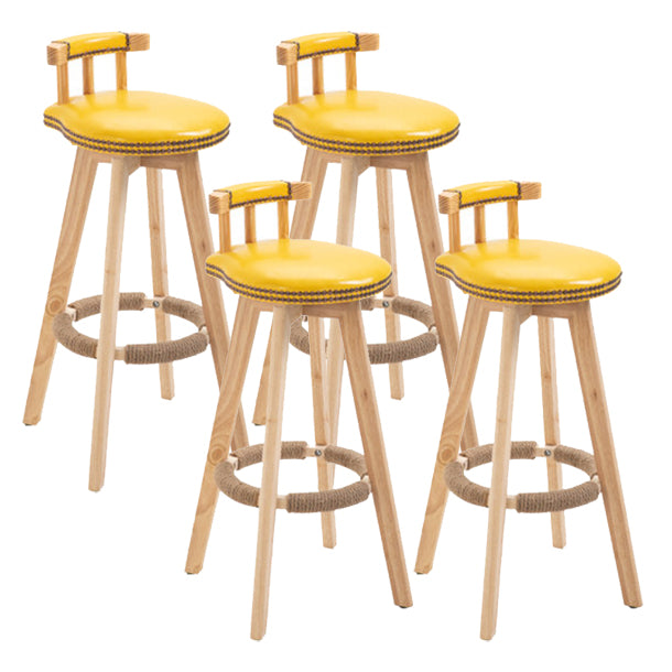 Taburete moderno de frases rotatables de la cocina de la madera de la madera con cojín