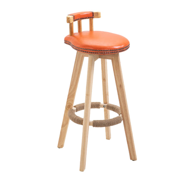 Taburete moderno de frases rotatables de la cocina de la madera de la madera con cojín