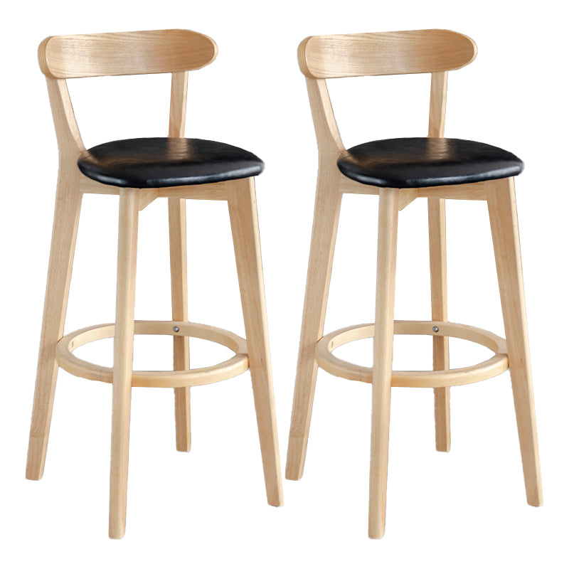 Moderner Thekenhocker ohne Armlehnen, Holz, Milchteeladen-Barhocker mit Pedal