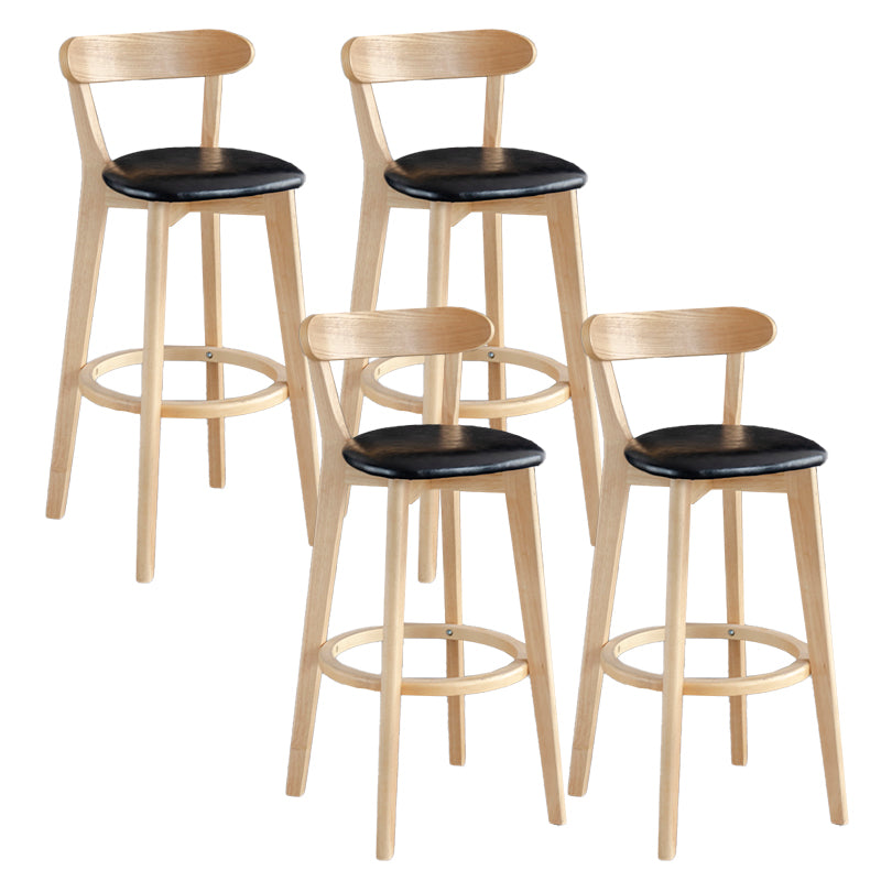 Moderner Thekenhocker ohne Armlehnen, Holz, Milchteeladen-Barhocker mit Pedal