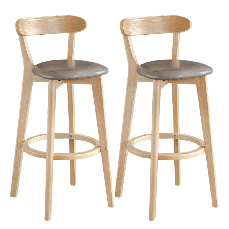 Moderner Thekenhocker ohne Armlehnen, Holz, Milchteeladen-Barhocker mit Pedal