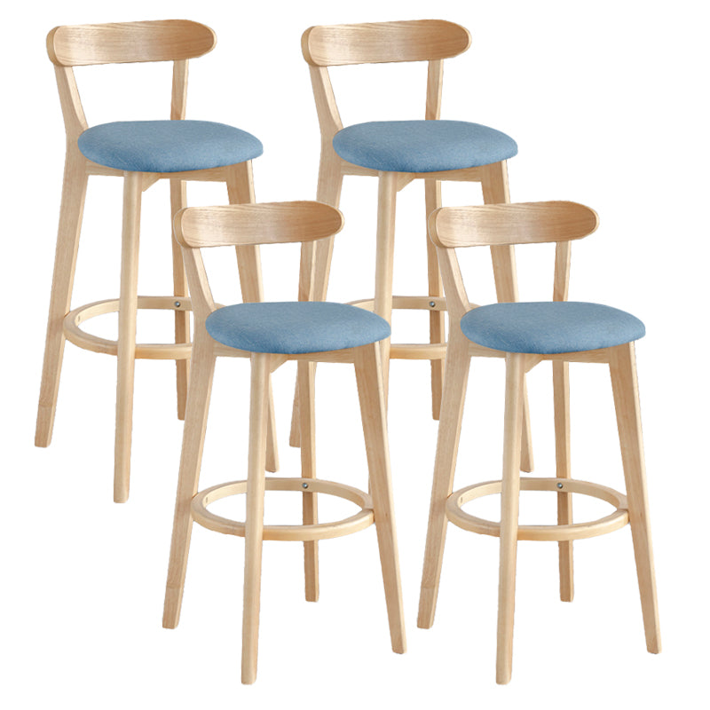 Moderner Thekenhocker ohne Armlehnen, Holz, Milchteeladen-Barhocker mit Pedal