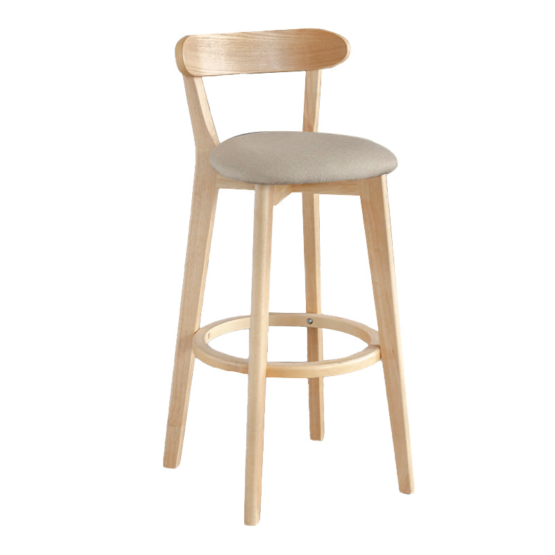 Moderner Thekenhocker ohne Armlehnen, Holz, Milchteeladen-Barhocker mit Pedal