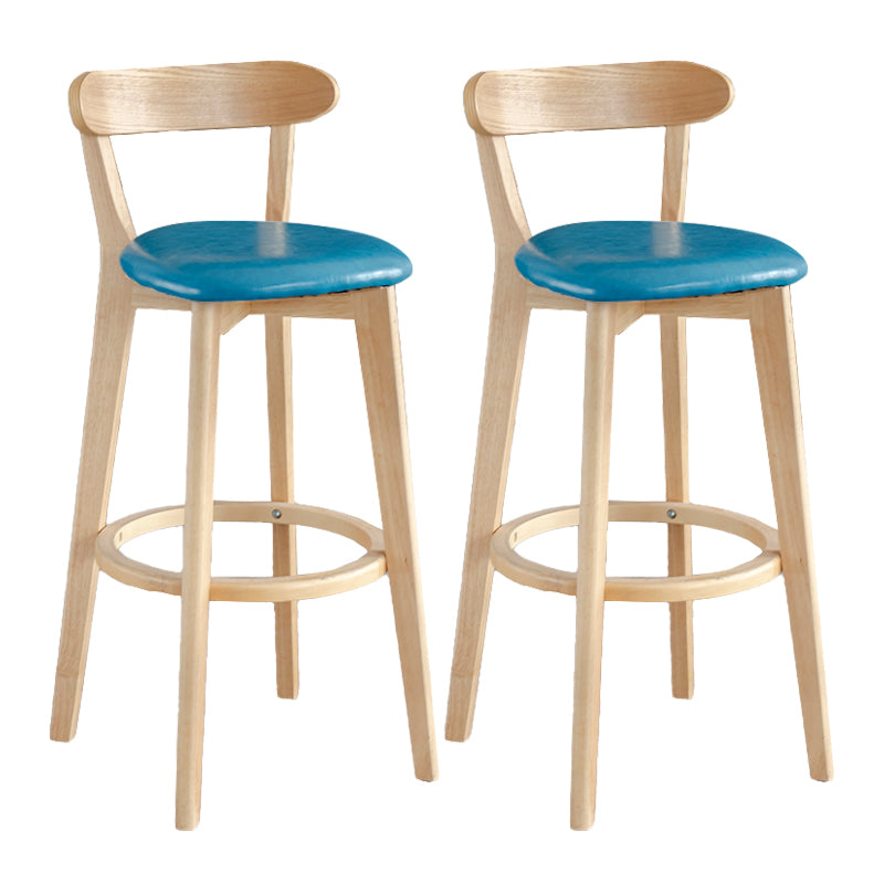 Moderner Thekenhocker ohne Armlehnen, Holz, Milchteeladen-Barhocker mit Pedal