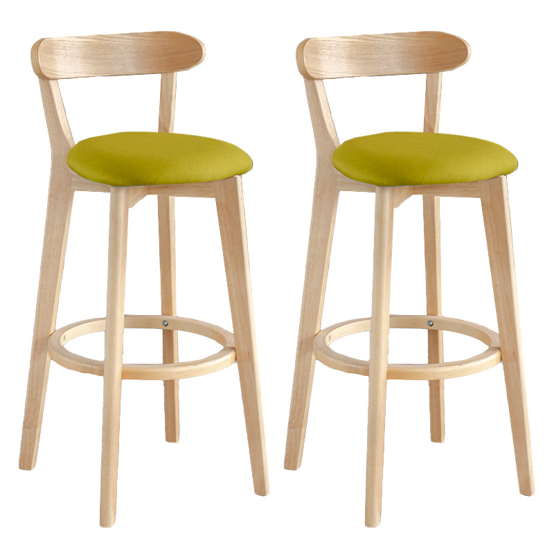 Moderner Thekenhocker ohne Armlehnen, Holz, Milchteeladen-Barhocker mit Pedal