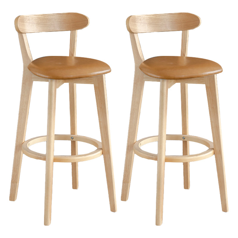 Moderner Thekenhocker ohne Armlehnen, Holz, Milchteeladen-Barhocker mit Pedal