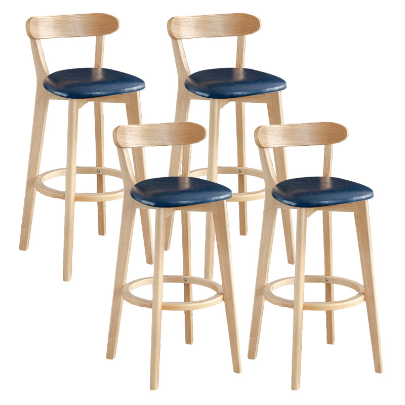 Moderner Thekenhocker ohne Armlehnen, Holz, Milchteeladen-Barhocker mit Pedal