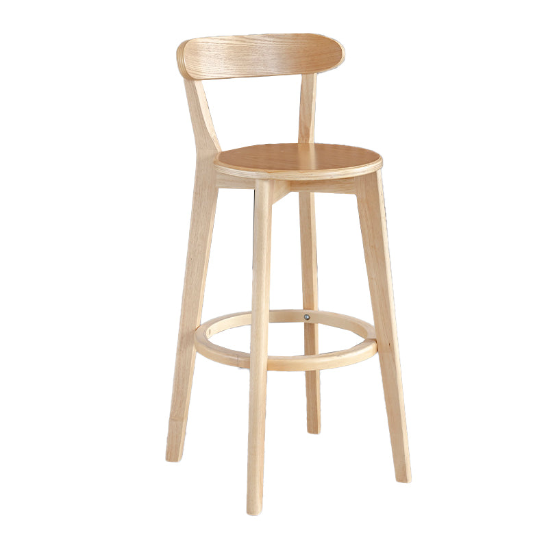 Moderner Thekenhocker ohne Armlehnen, Holz, Milchteeladen-Barhocker mit Pedal