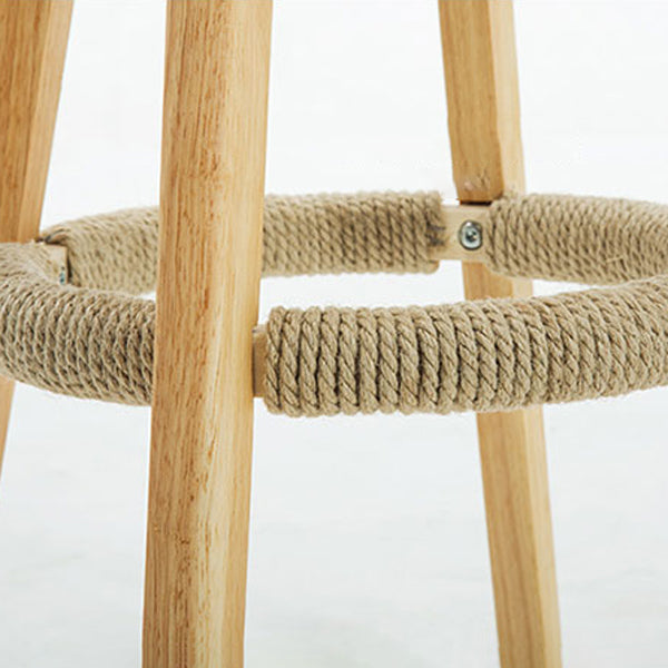 Taburete moderno sin brazos para mostrador, taburete de bar de madera para tienda de té con leche, con pedal y cojín
