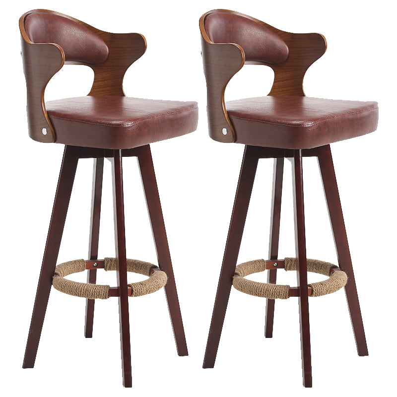 Taburete moderno sin brazos para mostrador, taburete de bar de madera para tienda de té con leche, con pedal y cojín