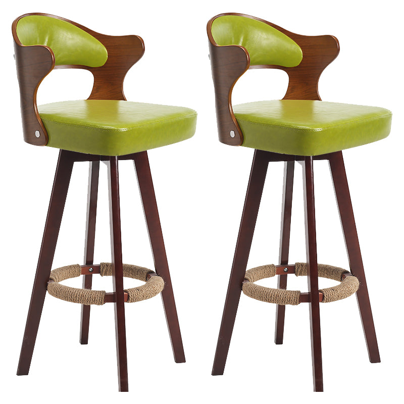 Taburete moderno sin brazos para mostrador, taburete de bar de madera para tienda de té con leche, con pedal y cojín