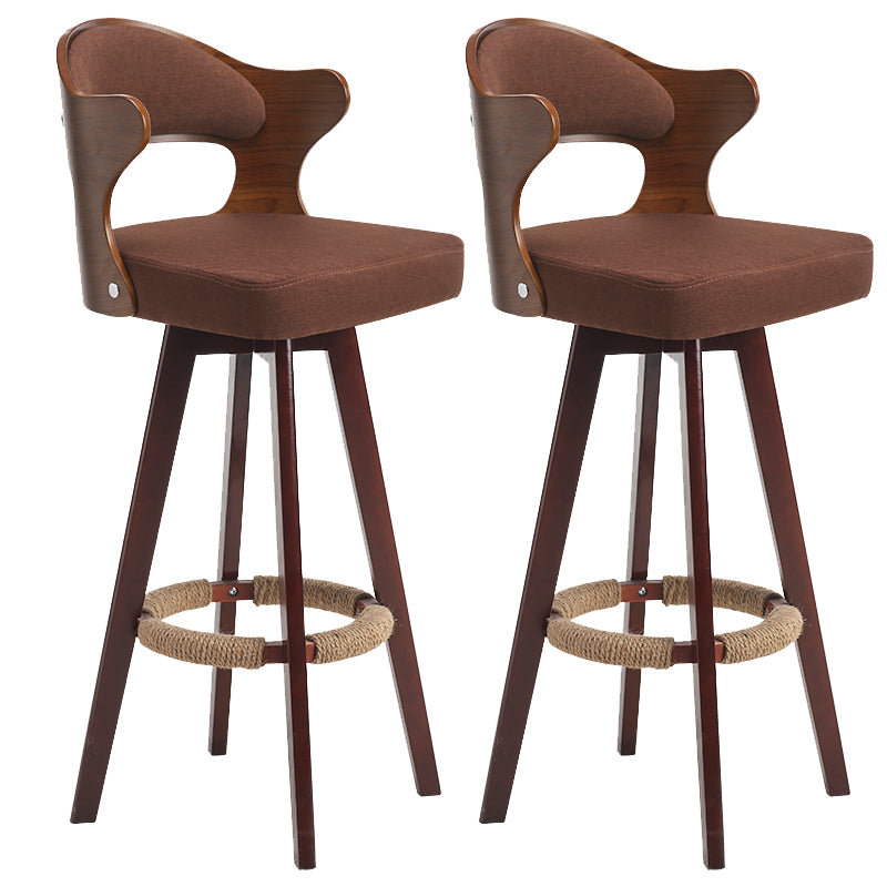 Taburete moderno sin brazos para mostrador, taburete de bar de madera para tienda de té con leche, con pedal y cojín