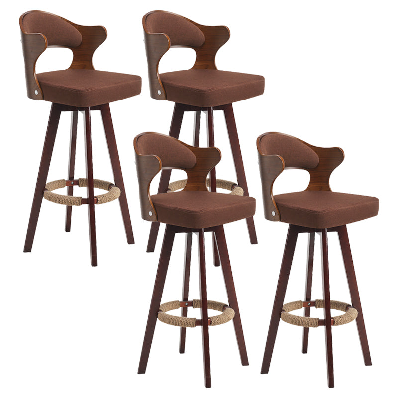 Taburete moderno sin brazos para mostrador, taburete de bar de madera para tienda de té con leche, con pedal y cojín