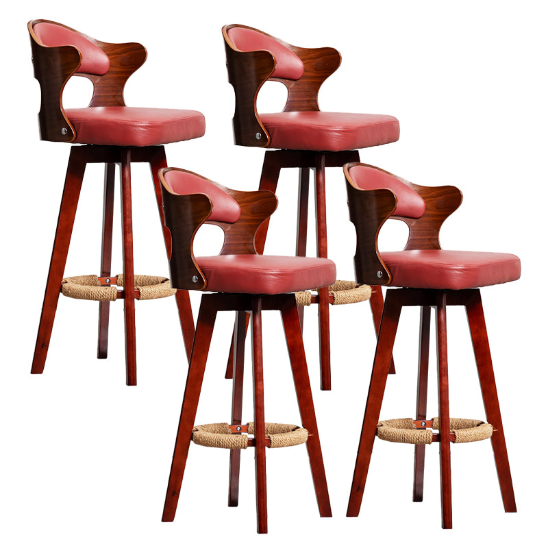 Taburete moderno sin brazos para mostrador, taburete de bar de madera para tienda de té con leche, con pedal y cojín
