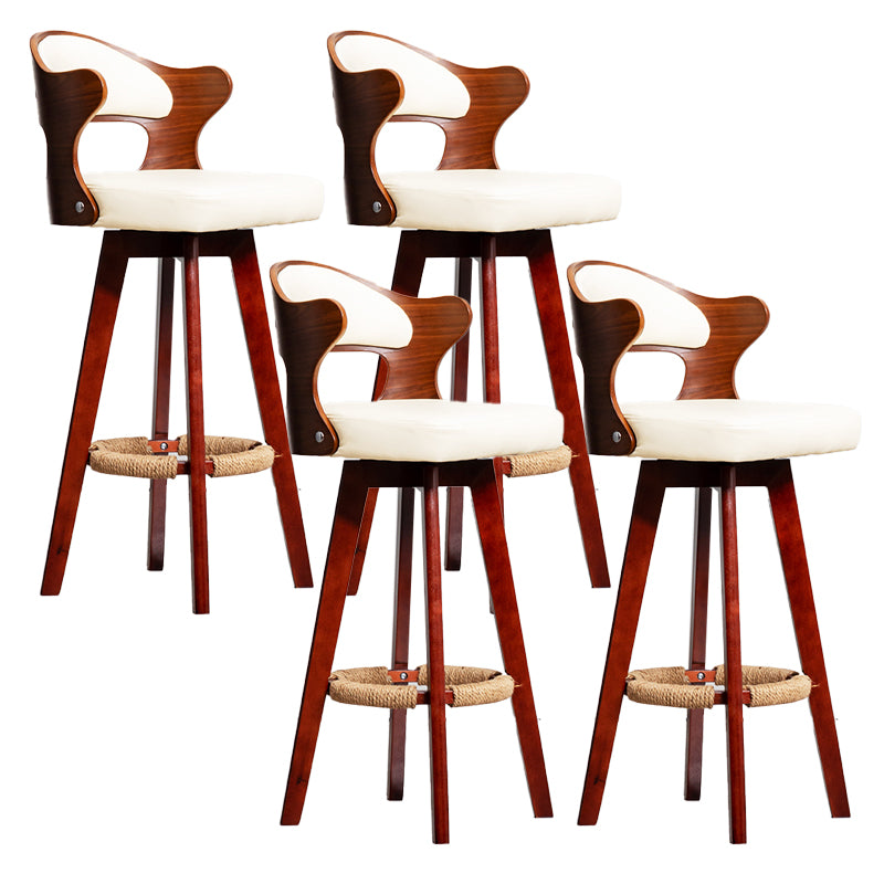 Taburete moderno sin brazos para mostrador, taburete de bar de madera para tienda de té con leche, con pedal y cojín