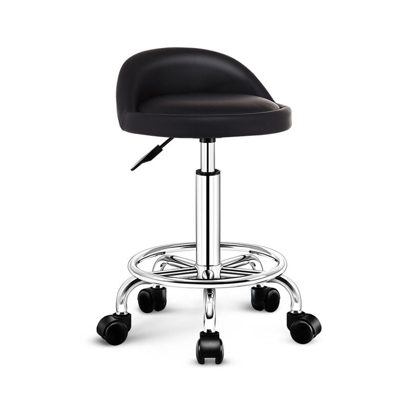 Taburete giratorio moderno y elevable, taburete de bar de acero para barbería con cojín