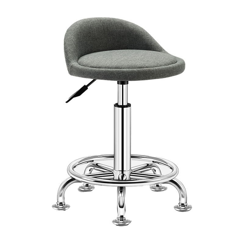 Taburete giratorio moderno y elevable, taburete de bar de acero para barbería con cojín