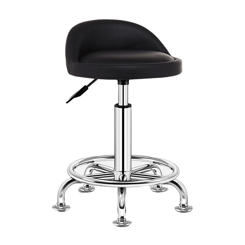 Taburete giratorio moderno y elevable, taburete de bar de acero para barbería con cojín