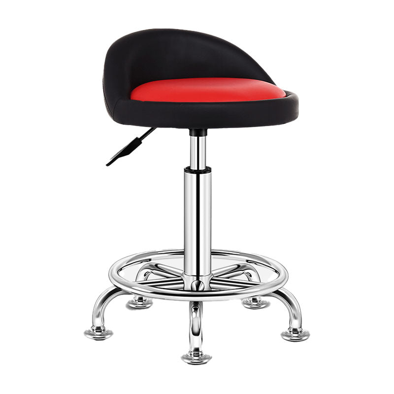 Taburete giratorio moderno y elevable, taburete de bar de acero para barbería con cojín