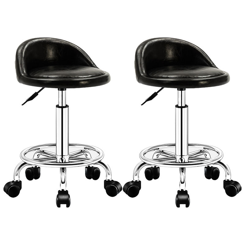 Taburete giratorio moderno y elevable, taburete de bar de acero para barbería con cojín