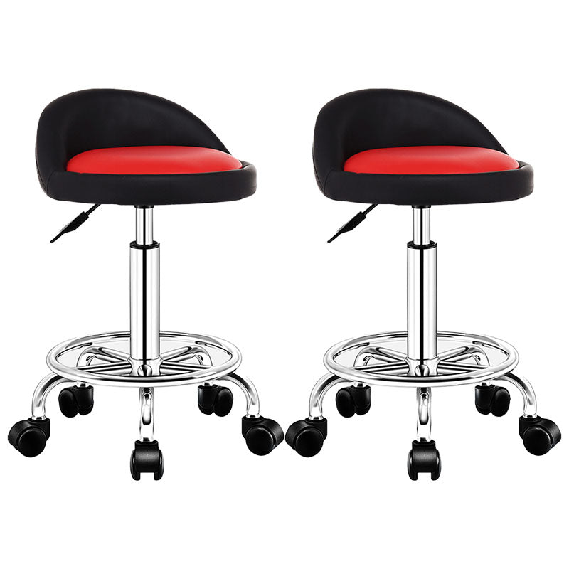 Taburete giratorio moderno y elevable, taburete de bar de acero para barbería con cojín