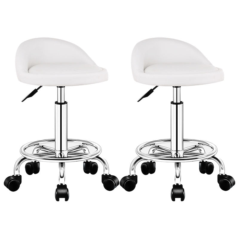 Taburete giratorio moderno y elevable, taburete de bar de acero para barbería con cojín