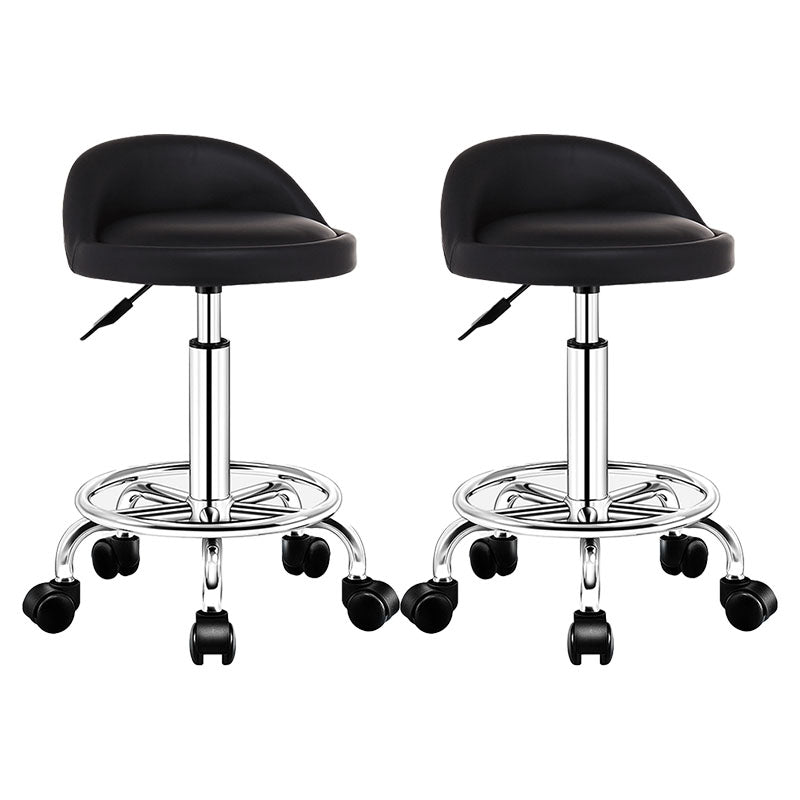 Taburete giratorio moderno y elevable, taburete de bar de acero para barbería con cojín