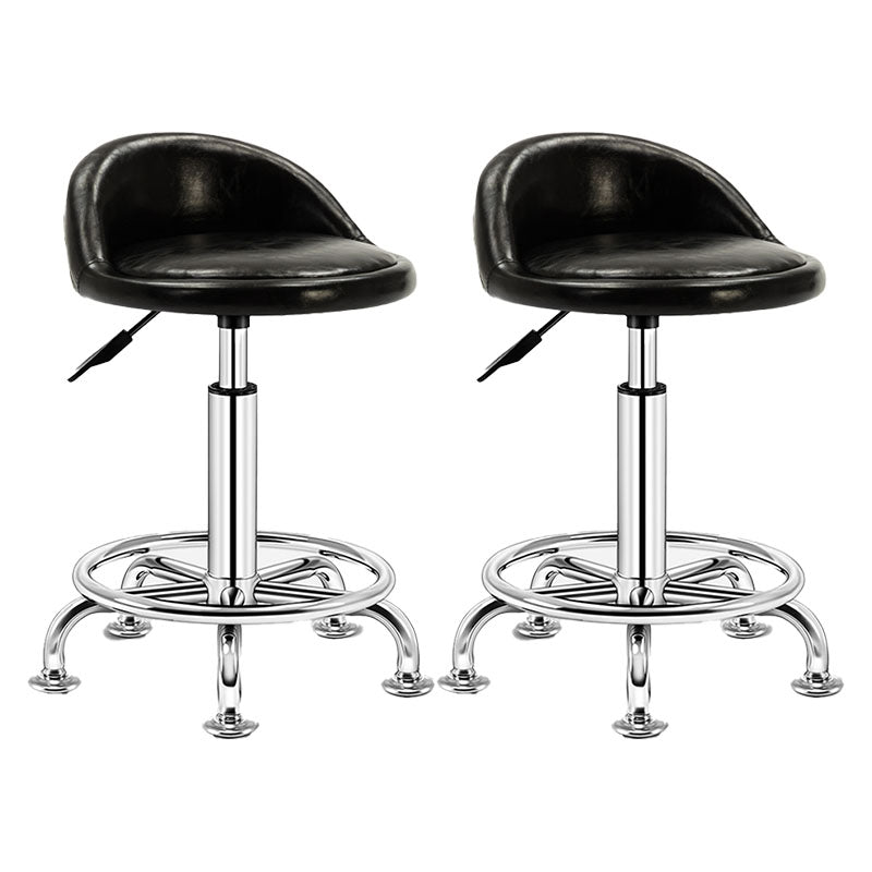 Taburete giratorio moderno y elevable, taburete de bar de acero para barbería con cojín