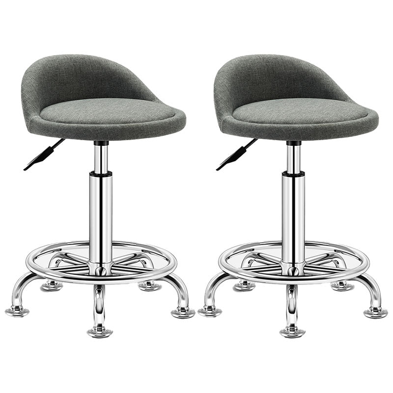 Taburete giratorio moderno y elevable, taburete de bar de acero para barbería con cojín