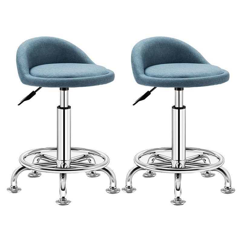 Taburete giratorio moderno y elevable, taburete de bar de acero para barbería con cojín