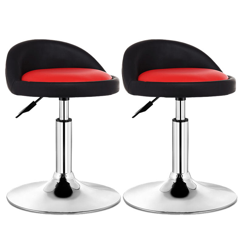 Taburete giratorio moderno y elevable, taburete de bar de acero para barbería con cojín