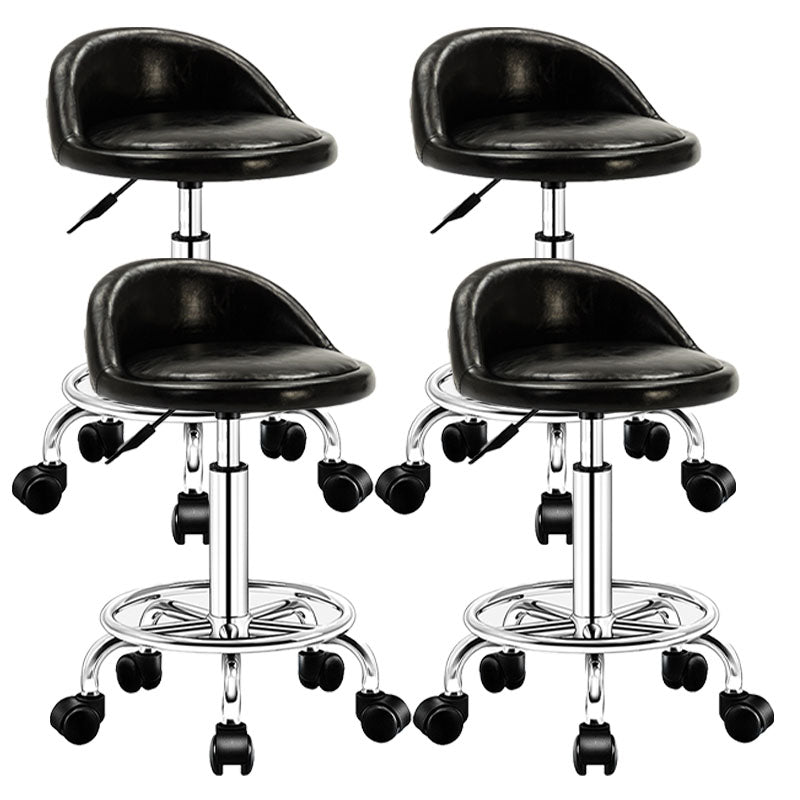 Taburete giratorio moderno y elevable, taburete de bar de acero para barbería con cojín