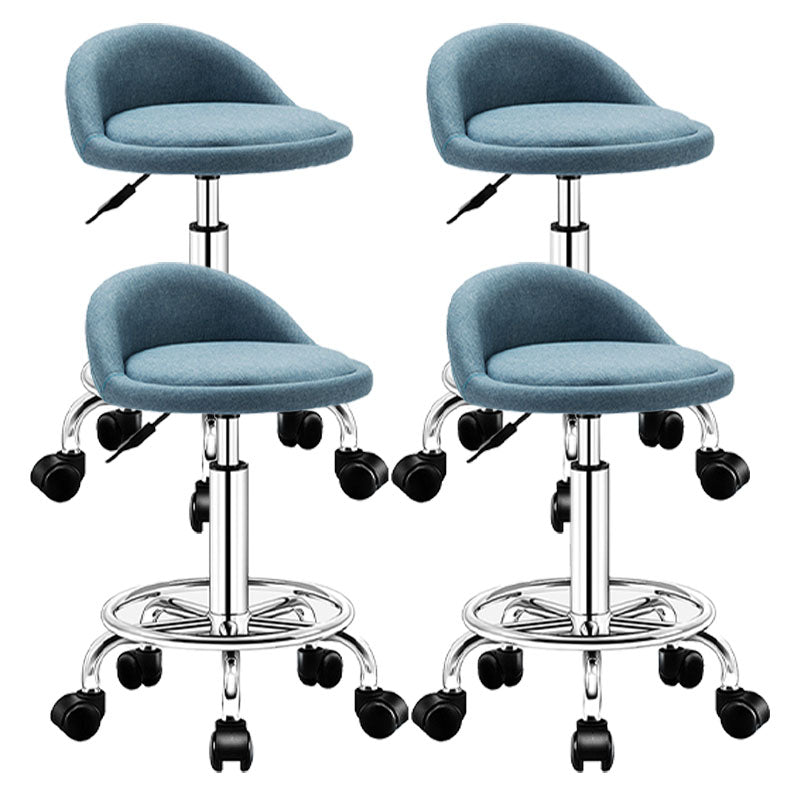 Taburete giratorio moderno y elevable, taburete de bar de acero para barbería con cojín