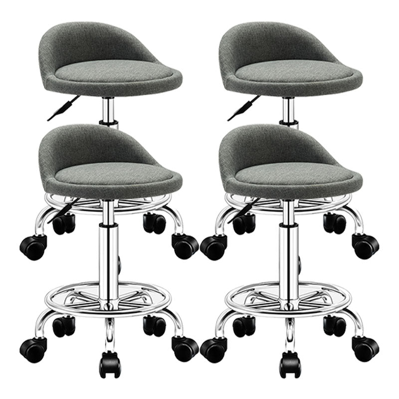 Taburete giratorio moderno y elevable, taburete de bar de acero para barbería con cojín