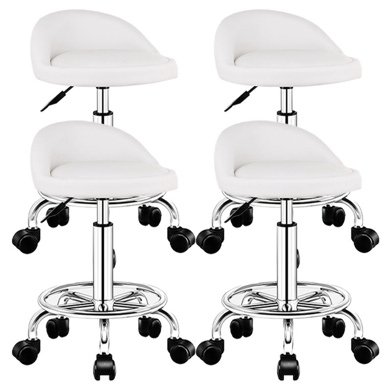Taburete giratorio moderno y elevable, taburete de bar de acero para barbería con cojín