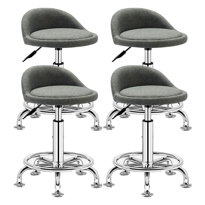 Taburete giratorio moderno y elevable, taburete de bar de acero para barbería con cojín