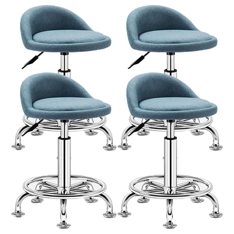 Taburete giratorio moderno y elevable, taburete de bar de acero para barbería con cojín