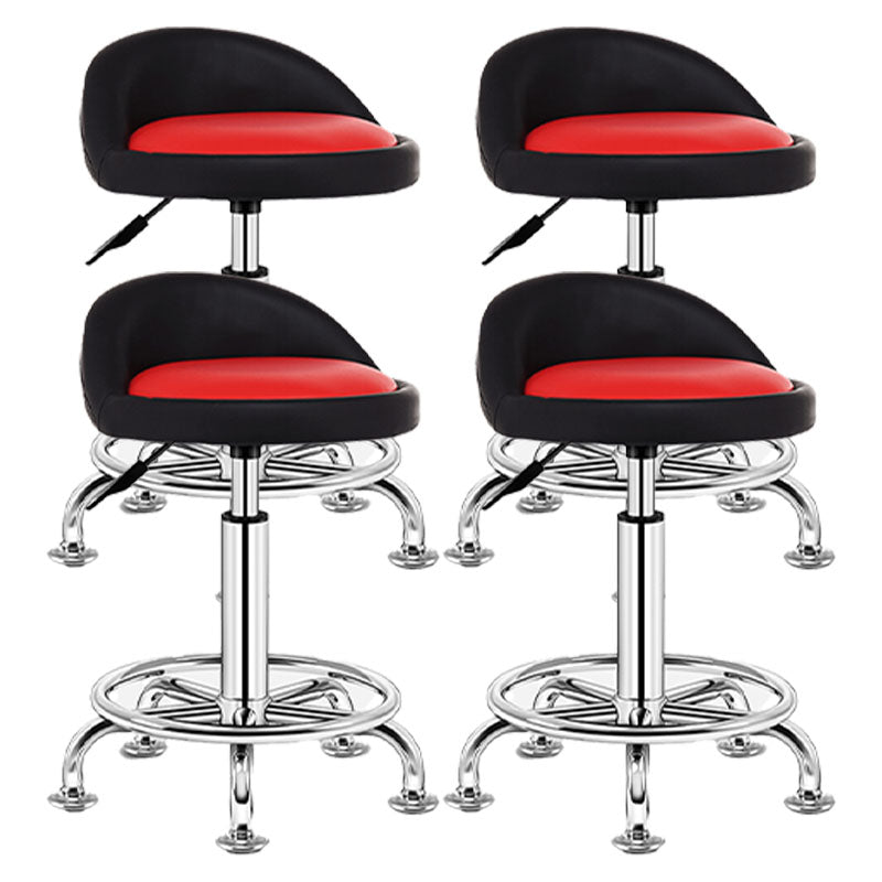 Taburete giratorio moderno y elevable, taburete de bar de acero para barbería con cojín
