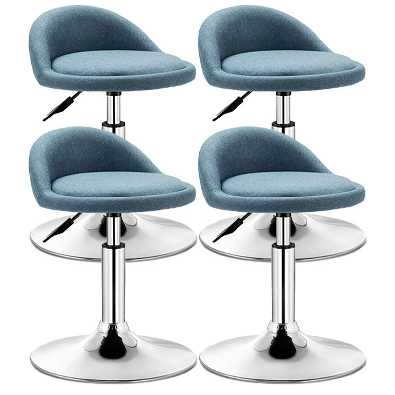 Taburete giratorio moderno y elevable, taburete de bar de acero para barbería con cojín