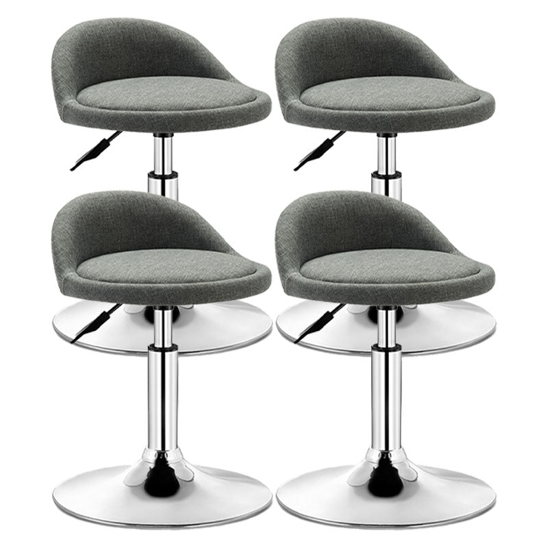 Taburete giratorio moderno y elevable, taburete de bar de acero para barbería con cojín