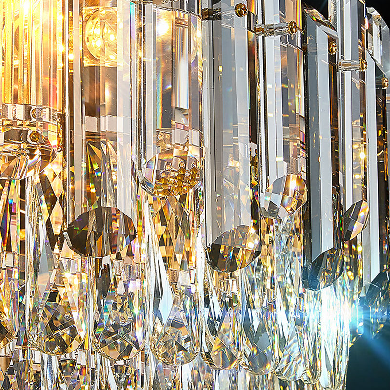 Modern Flush Mount Light Fixtures Flush Ceiling Lamps with Crystal Shade for Living Room