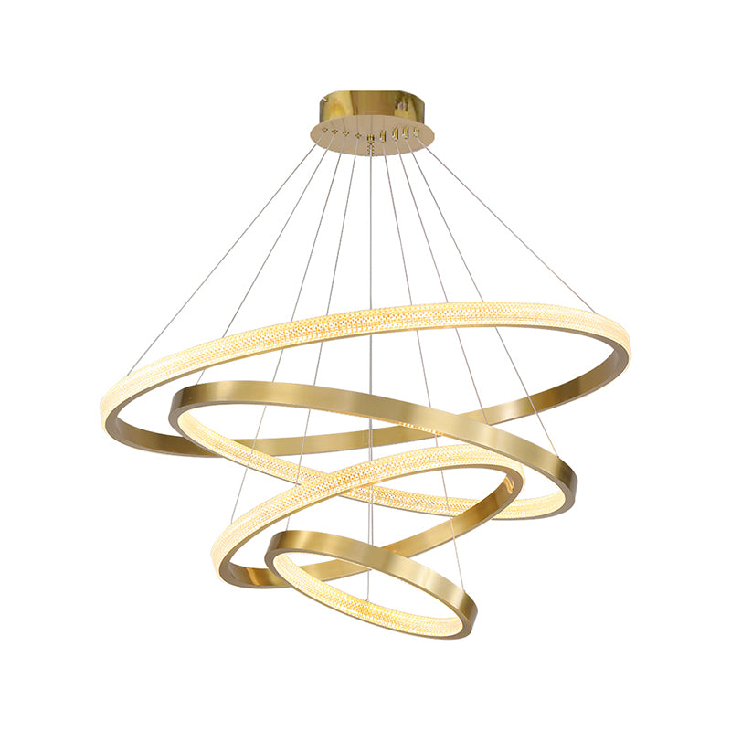 Multi -Layer -runde Schattenhänge hängender moderner Acryl -Anhänger Licht für Esszimmer