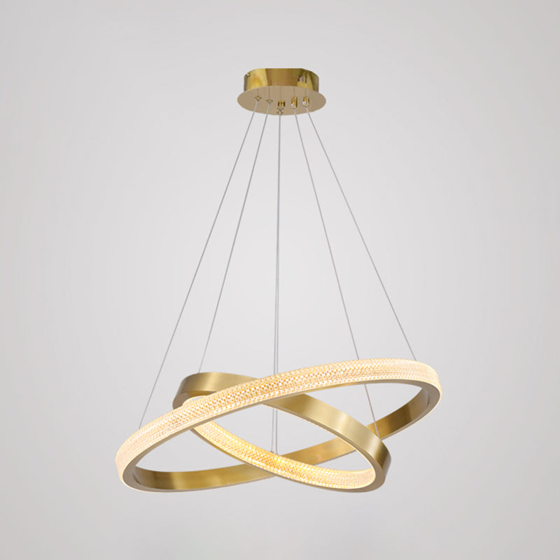 Multi -Layer -runde Schattenhänge hängender moderner Acryl -Anhänger Licht für Esszimmer