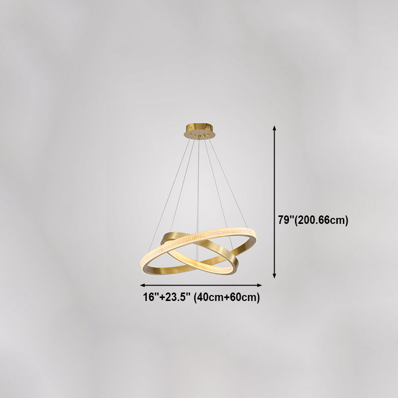 Multi -Layer -runde Schattenhänge hängender moderner Acryl -Anhänger Licht für Esszimmer