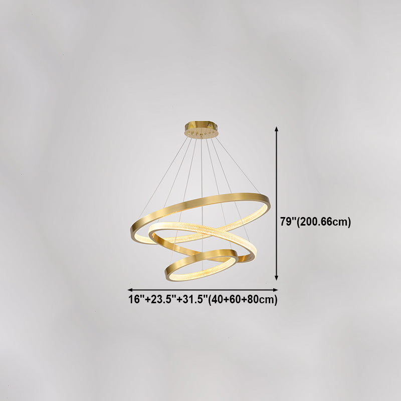 Multi -Layer -runde Schattenhänge hängender moderner Acryl -Anhänger Licht für Esszimmer