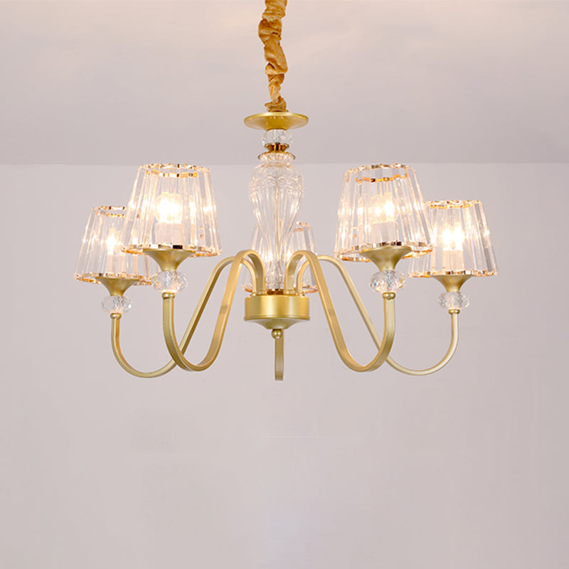 American Style Chandelier Glass Shade Ceiling Chandelier for Living Room