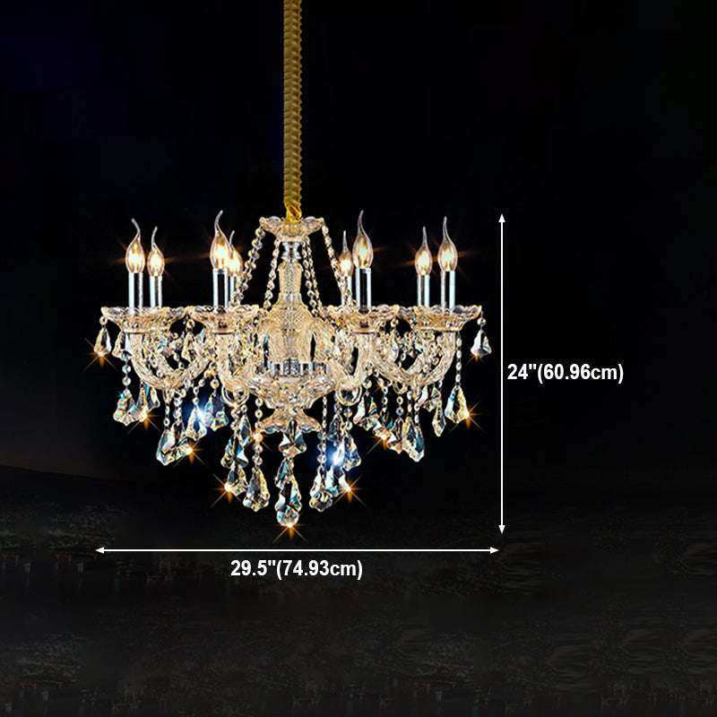 Nordic Style Chandelier Light Crystal Glass Pendant Light for Living Room