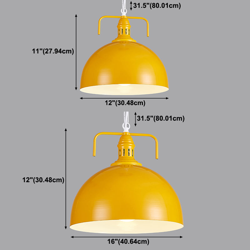 Lumière suspendue industrielle colorée d'éclairage de pendentif en métal pour le salon