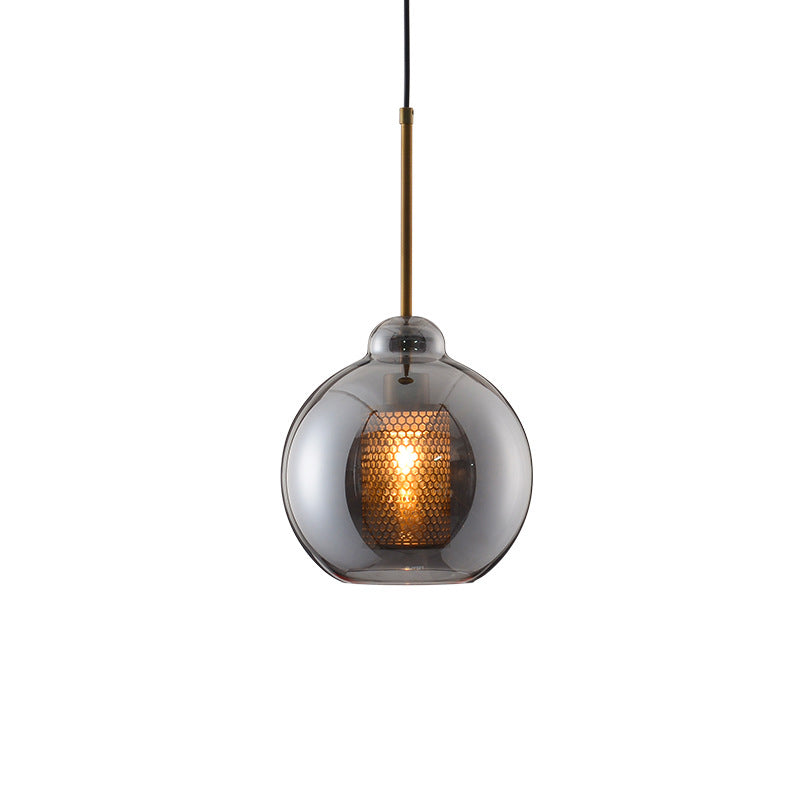 Glass Shade Hanging Light Industrial Style Pendant Lighting Ayémorrat pour le salon