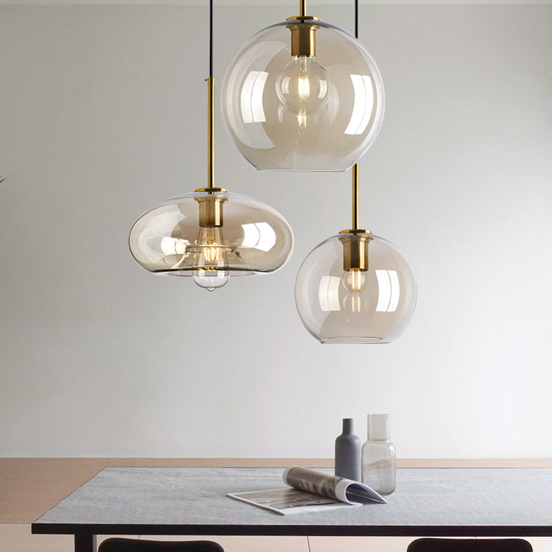 Verre moderne suspendu éclairage pendentif ménage léger pour le salon